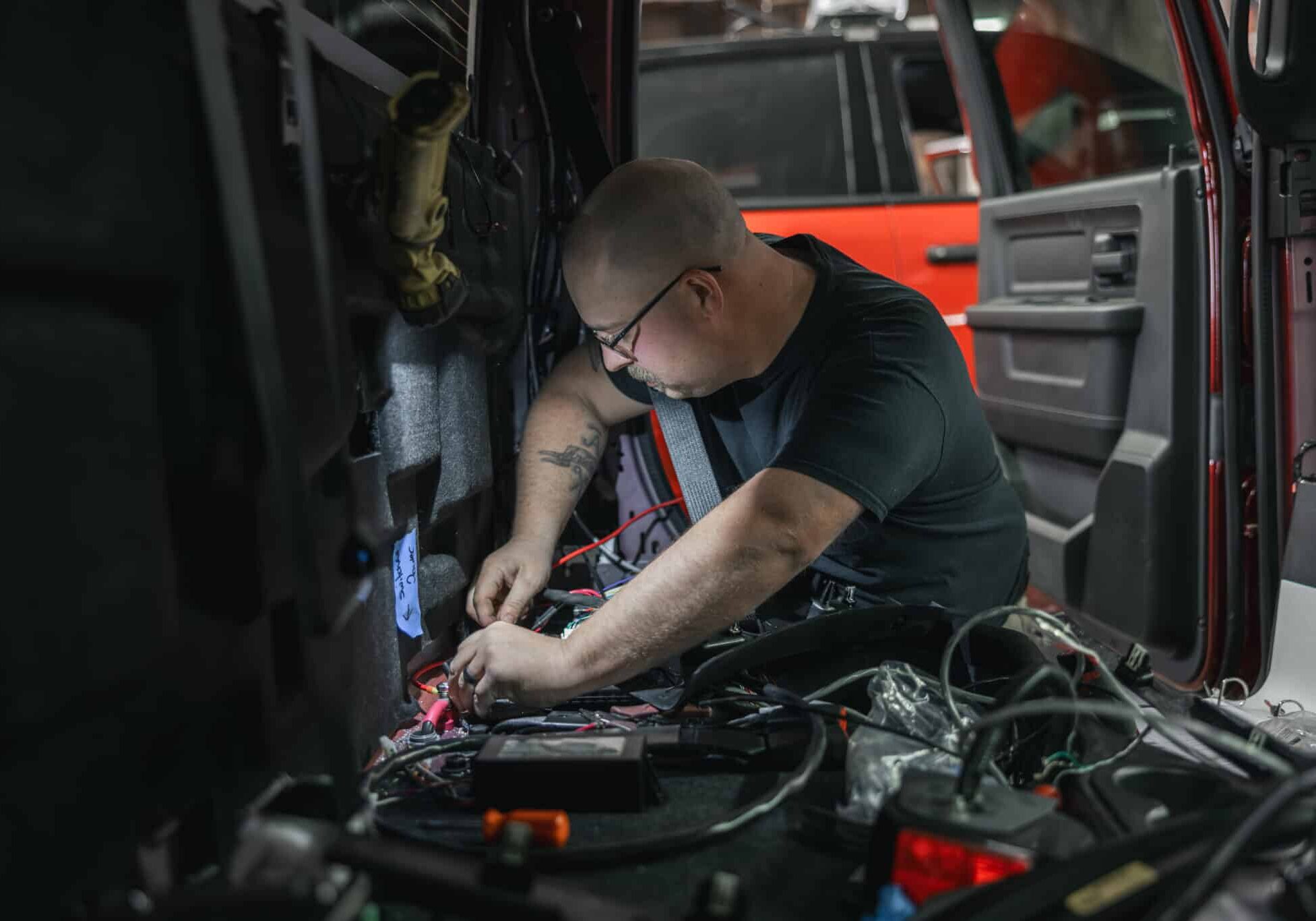 working on truck working on truck